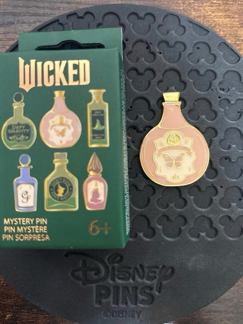 Loungefly Wicked Potion Bottle Enamel Pin - Pink and Gold